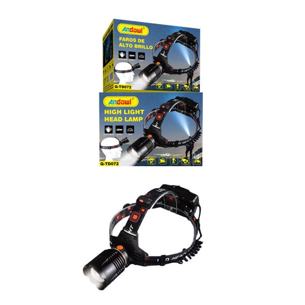 LAMPADA FRONTALE LED ALTA LUMINOSITÀ RICARICABILE USB PORTATILE Q-TD072