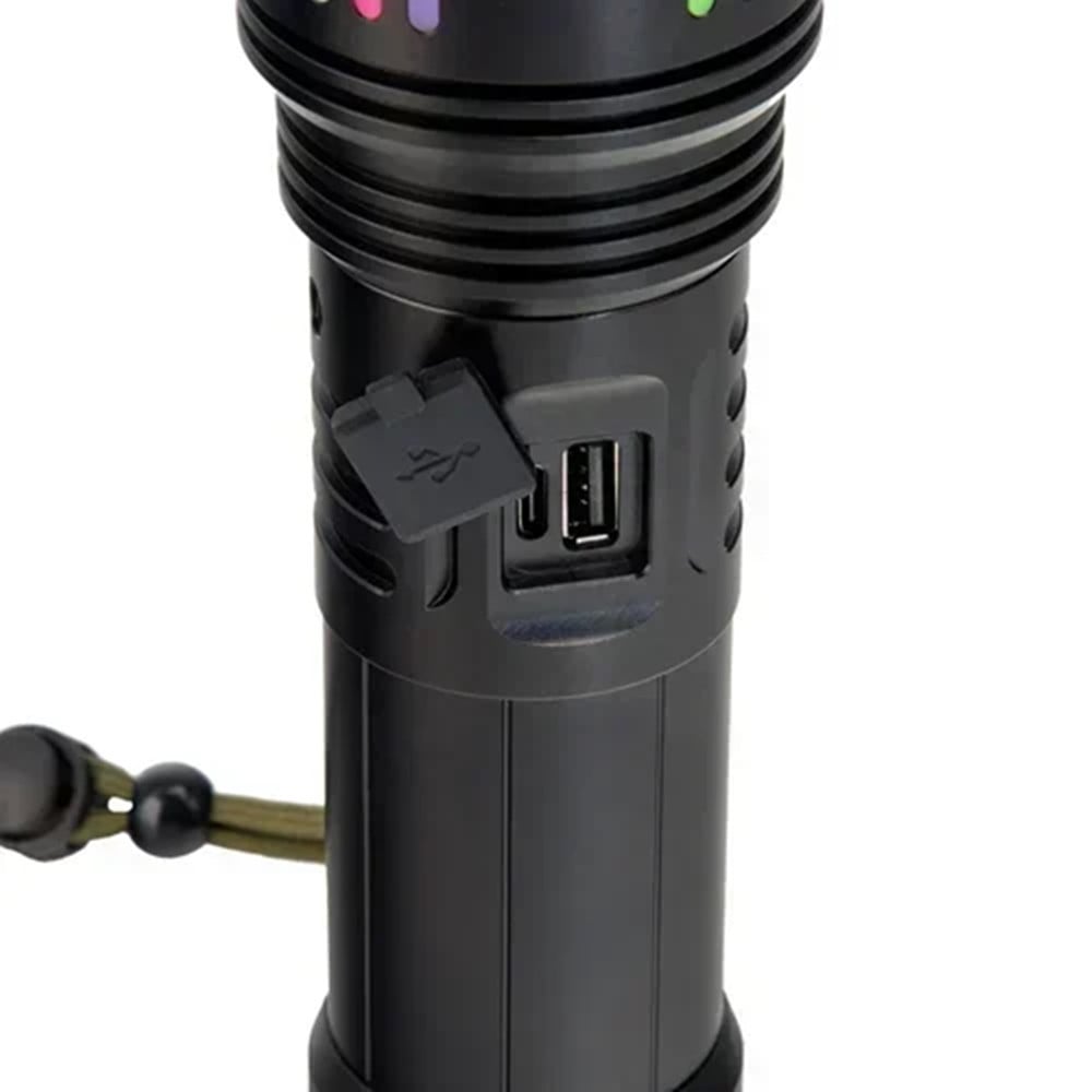 TORCIA LUCE POTENTE LED ELETTRICA PORTATILE RICARICABILE ZOOM L660