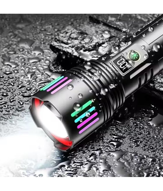 TORCIA LUCE POTENTE LED ELETTRICA PORTATILE RICARICABILE ZOOM L660
