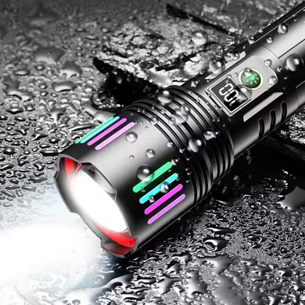 TORCIA LUCE POTENTE LED ELETTRICA PORTATILE RICARICABILE ZOOM L660