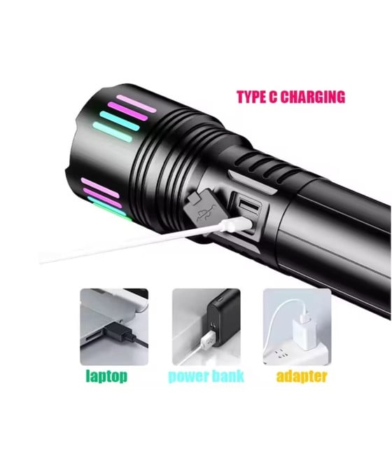 TORCIA LUCE POTENTE LED ELETTRICA PORTATILE RICARICABILE ZOOM L660