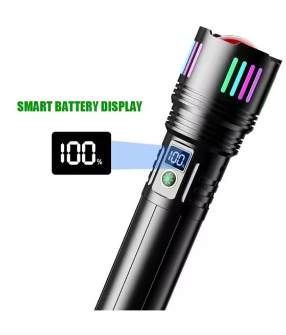 TORCIA LUCE POTENTE LED ELETTRICA PORTATILE RICARICABILE ZOOM L660