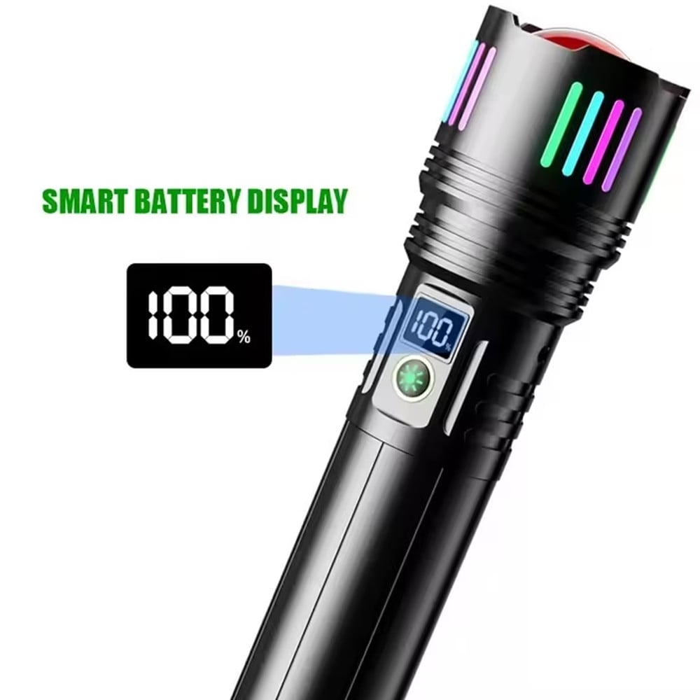 TORCIA LUCE POTENTE LED ELETTRICA PORTATILE RICARICABILE ZOOM L660