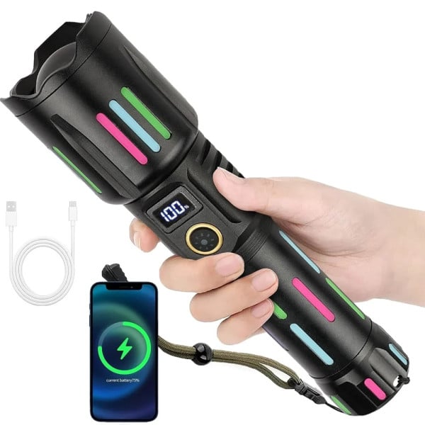 TORCIA LED IN LEGA ALLUMINIO AD ALTA LUMINOSITÀ RICARICABILE ZOOM L550