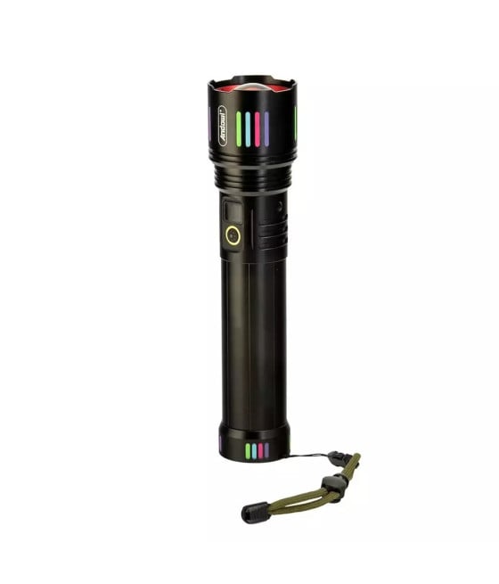 TORCIA LED RICARICABILE PORTATILE CON STOPPINO LASER BIANCO Q-ST69