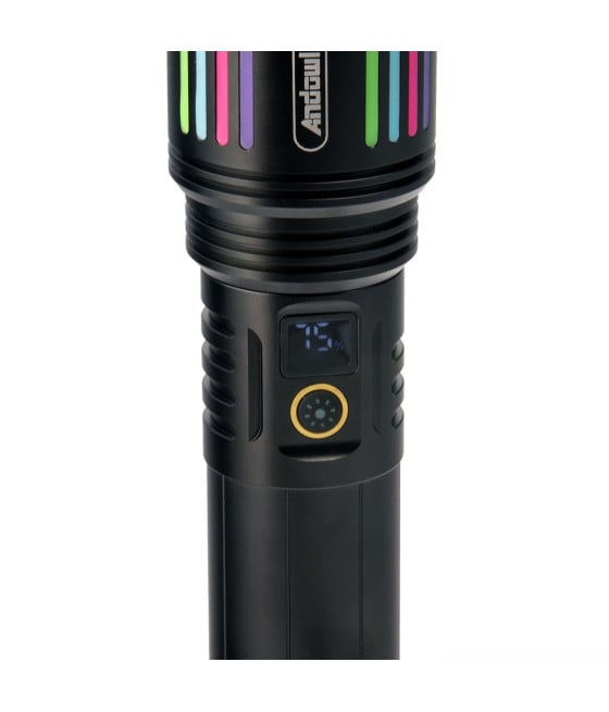 TORCIA LED RICARICABILE PORTATILE CON STOPPINO LASER BIANCO Q-ST69