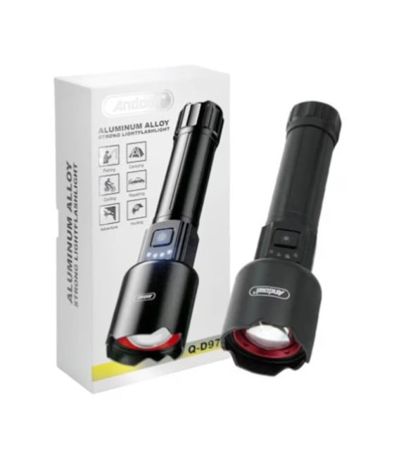 TORCIA ELETTRICA LED PORTATILE RICARICABILE 3 MODALITÀ ILLUMINAZIONE Q-D977
