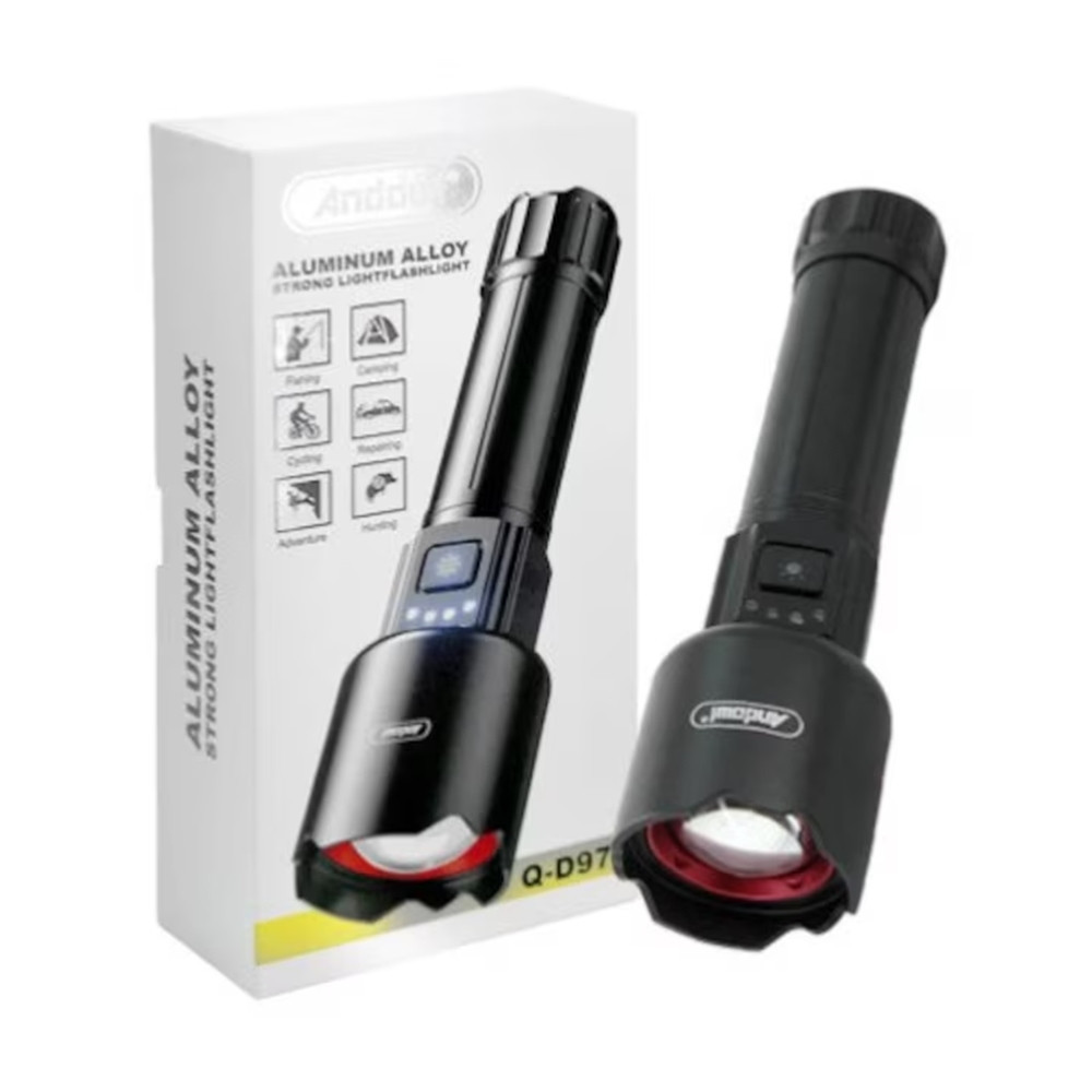 TORCIA ELETTRICA LED PORTATILE RICARICABILE 3 MODALITÀ ILLUMINAZIONE Q-D977