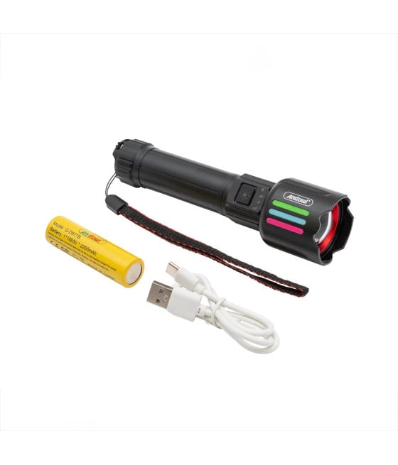 TORCIA ELETTRICA IN ALLUMINIO RICARICABILE LED IMPERMEABILE Q-D977B