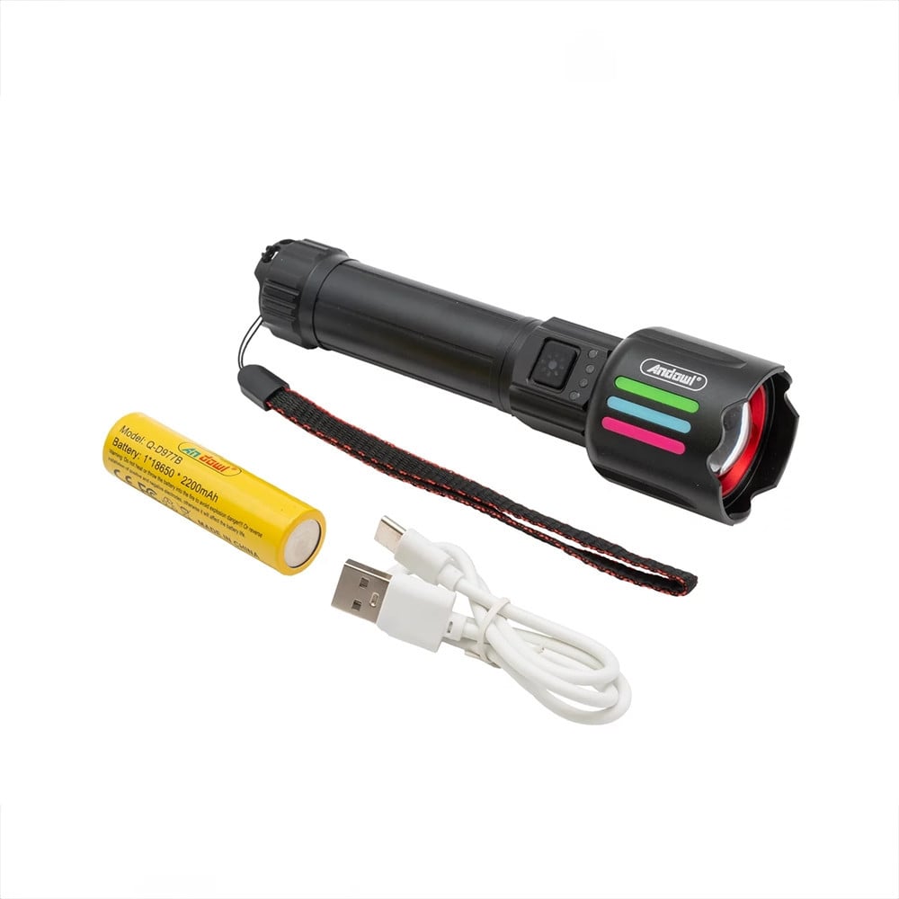 TORCIA ELETTRICA IN ALLUMINIO RICARICABILE LED IMPERMEABILE Q-D977B