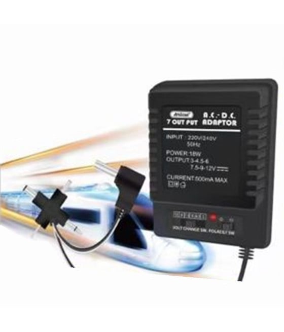 ALIMENTATORE ADATTATORE UNIVERSALE AC/DC 12V 0,5A 18W INDICATORE LED Q-C32