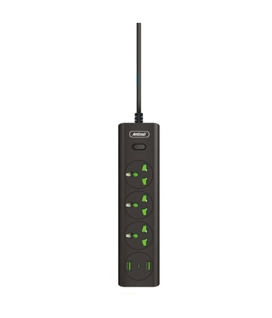CIABATTA MULTIPRESA 3 PRESE+2 PORTE USB RICARICA RAPIDA Q-PX300