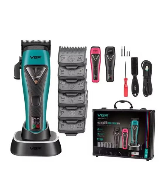 Tagliacapelli Professionale VGR V-035C – Rasoio Barber Clipper Regolabarba