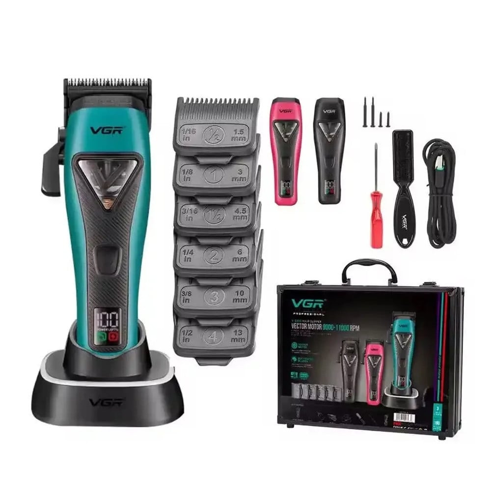 Tagliacapelli Professionale VGR V-035C – Rasoio Barber Clipper Regolabarba