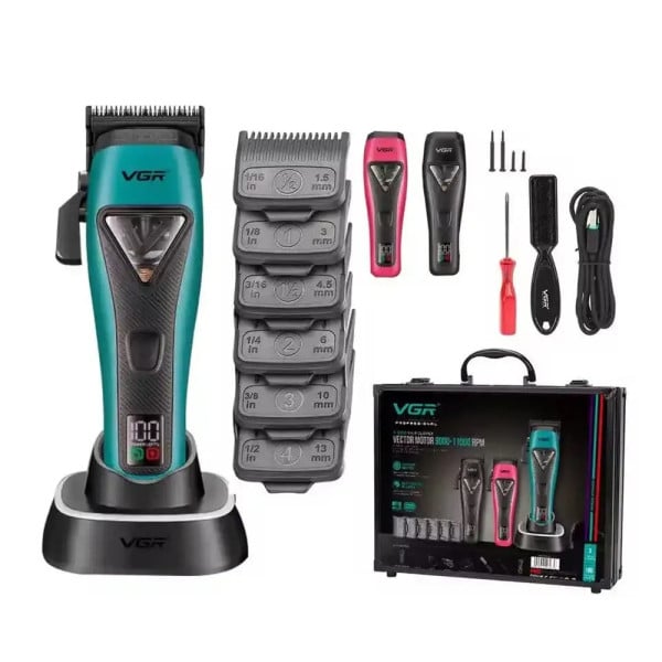 Tagliacapelli Professionale VGR V-035C – Rasoio Barber Clipper Regolabarba