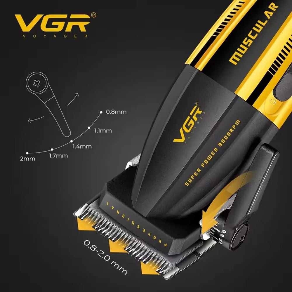 Tagliacapelli Professionale VGR V-285 – Rasoio Barber Clipper Regolabarba