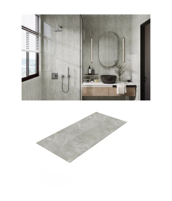 Pannello effetto marmo grigio 900x450 mm rivestimento bagno