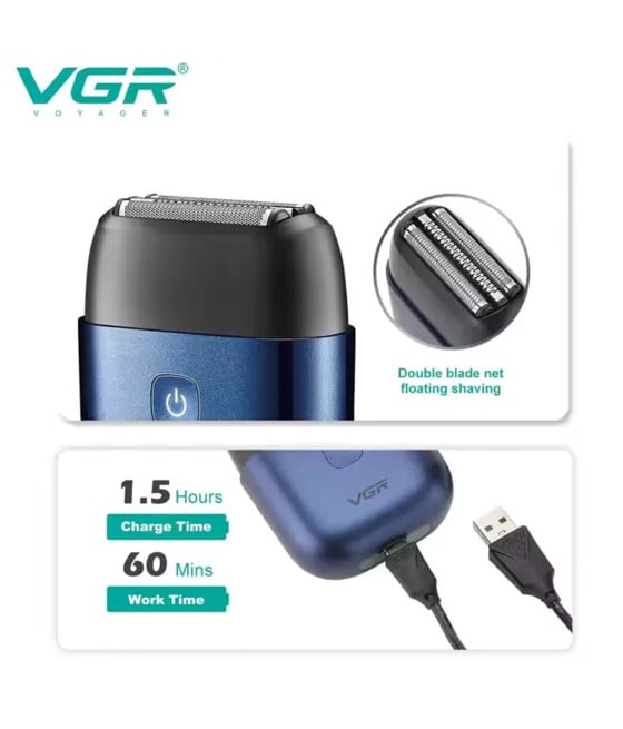VGR V-340 Tagliacapelli Professionale Rasoio Foil Shaver Barber Regolabarba