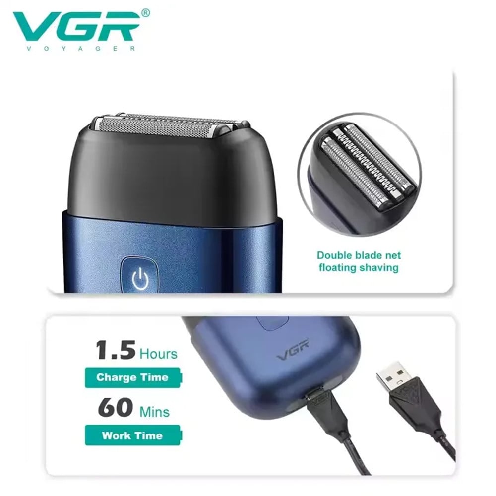 VGR V-340 Tagliacapelli Professionale Rasoio Foil Shaver Barber Regolabarba