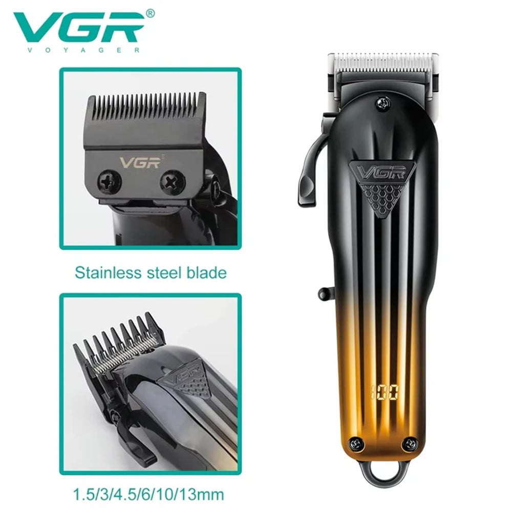 VGR V-644 Tagliacapelli Professionale Trimmer Barber Rasoio Kit 3in1
