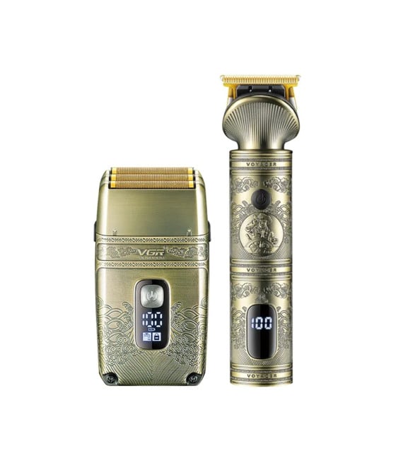 VGR V-649 Tagliacapelli Professionale + Rasoio Trimmer Barber