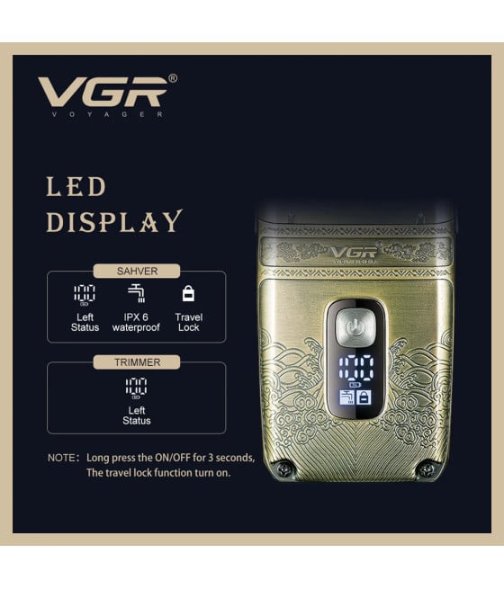 VGR V-649 Tagliacapelli Professionale + Rasoio Trimmer Barber