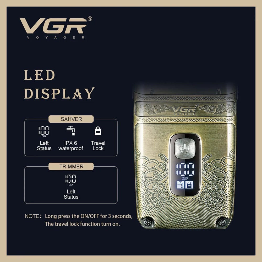VGR V-649 Tagliacapelli Professionale + Rasoio Trimmer Barber