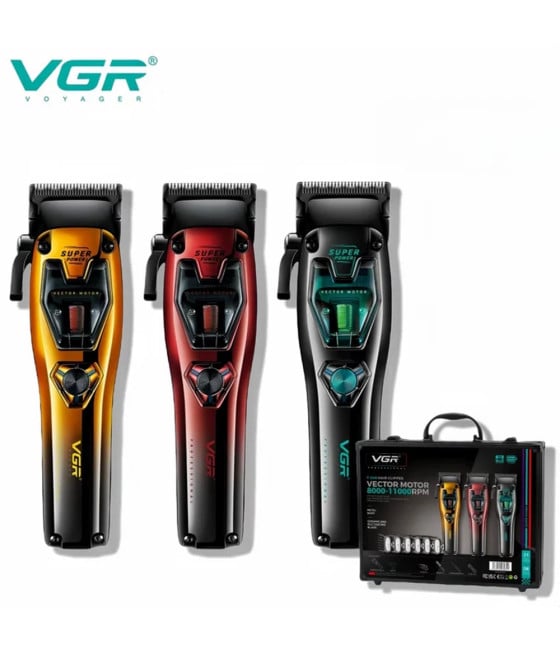 VGR V-668 Tagliacapelli Professionale Barber Clipper Fade LED