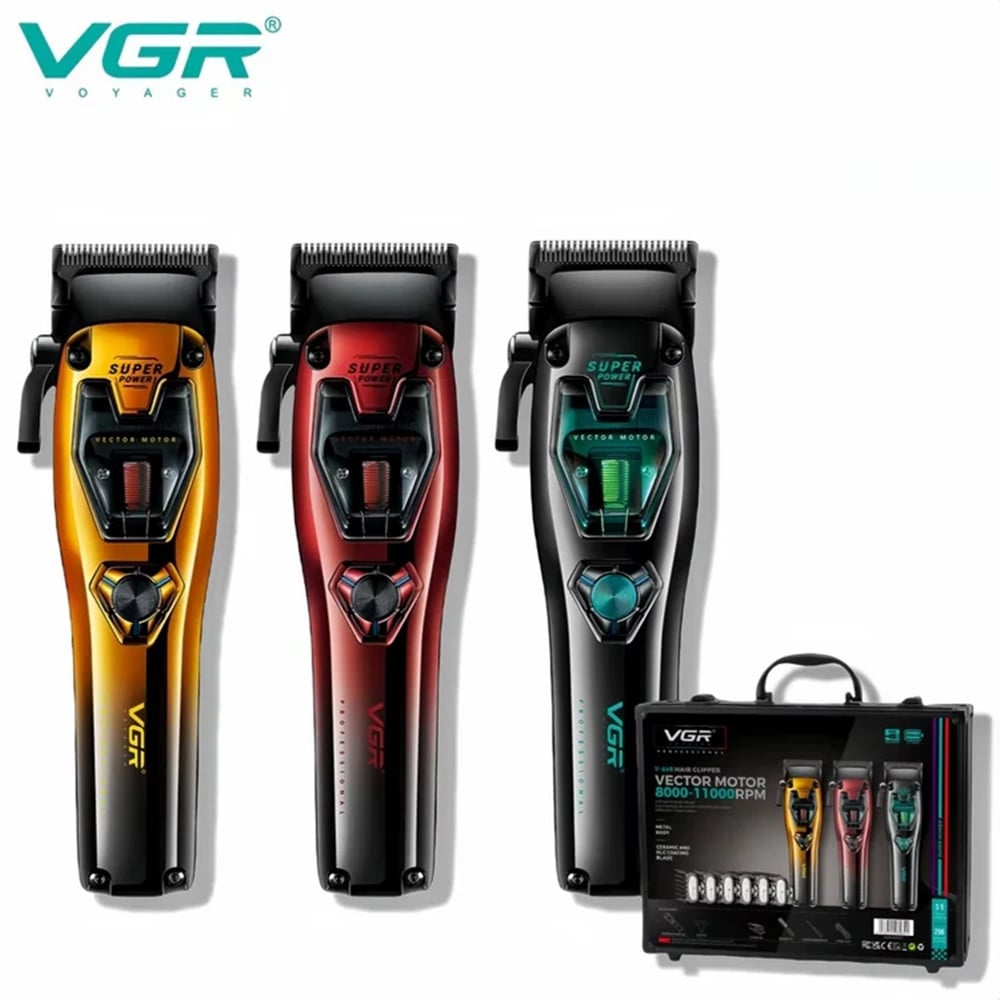 VGR V-668 Tagliacapelli Professionale Barber Clipper Fade LED