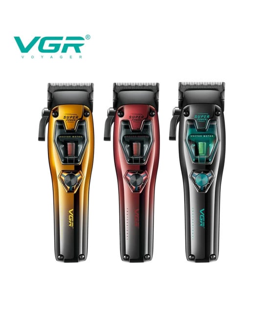 VGR V-668 Tagliacapelli Professionale Barber Clipper Fade LED
