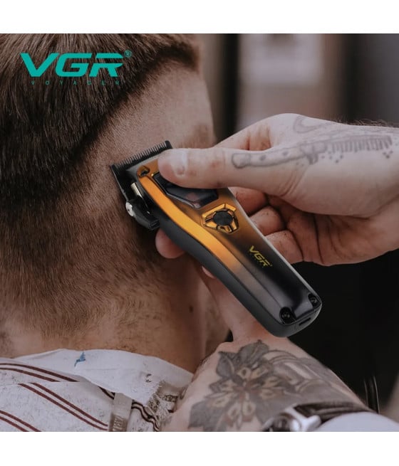 VGR V-668 Tagliacapelli Professionale Barber Clipper Fade LED