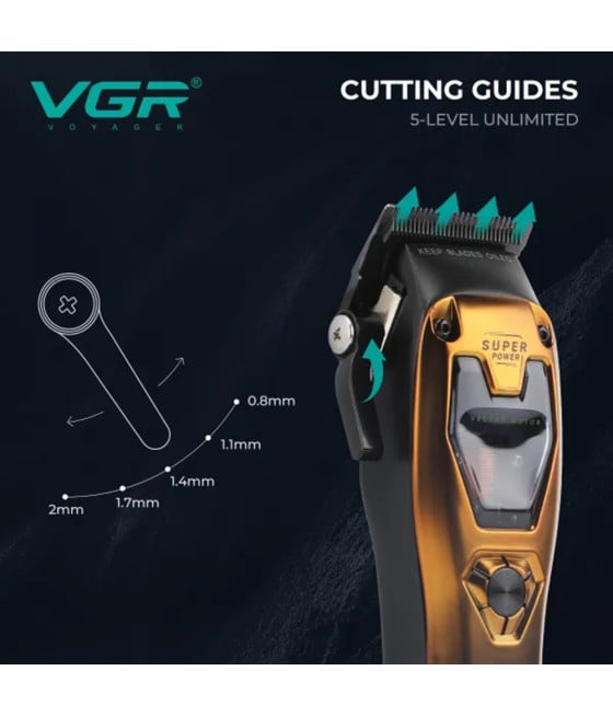 VGR V-668 Tagliacapelli Professionale Barber Clipper Fade LED