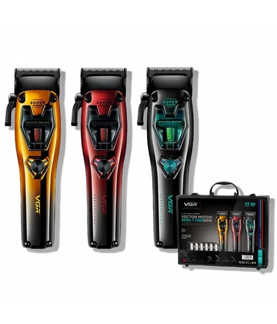 VGR V-668 Tagliacapelli Professionale Barber Clipper Fade LED