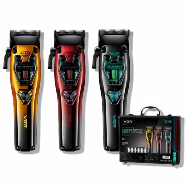 VGR V-668 Tagliacapelli Professionale Barber Clipper Fade LED