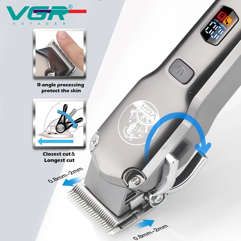 VGR V-675 Tagliacapelli Professionale + Trimmer Barber 2in1