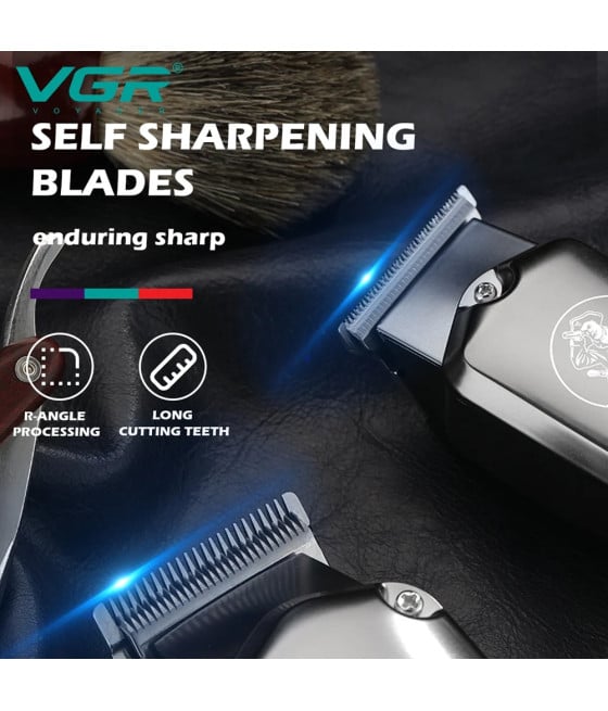 VGR V-675 Tagliacapelli Professionale + Trimmer Barber 2in1
