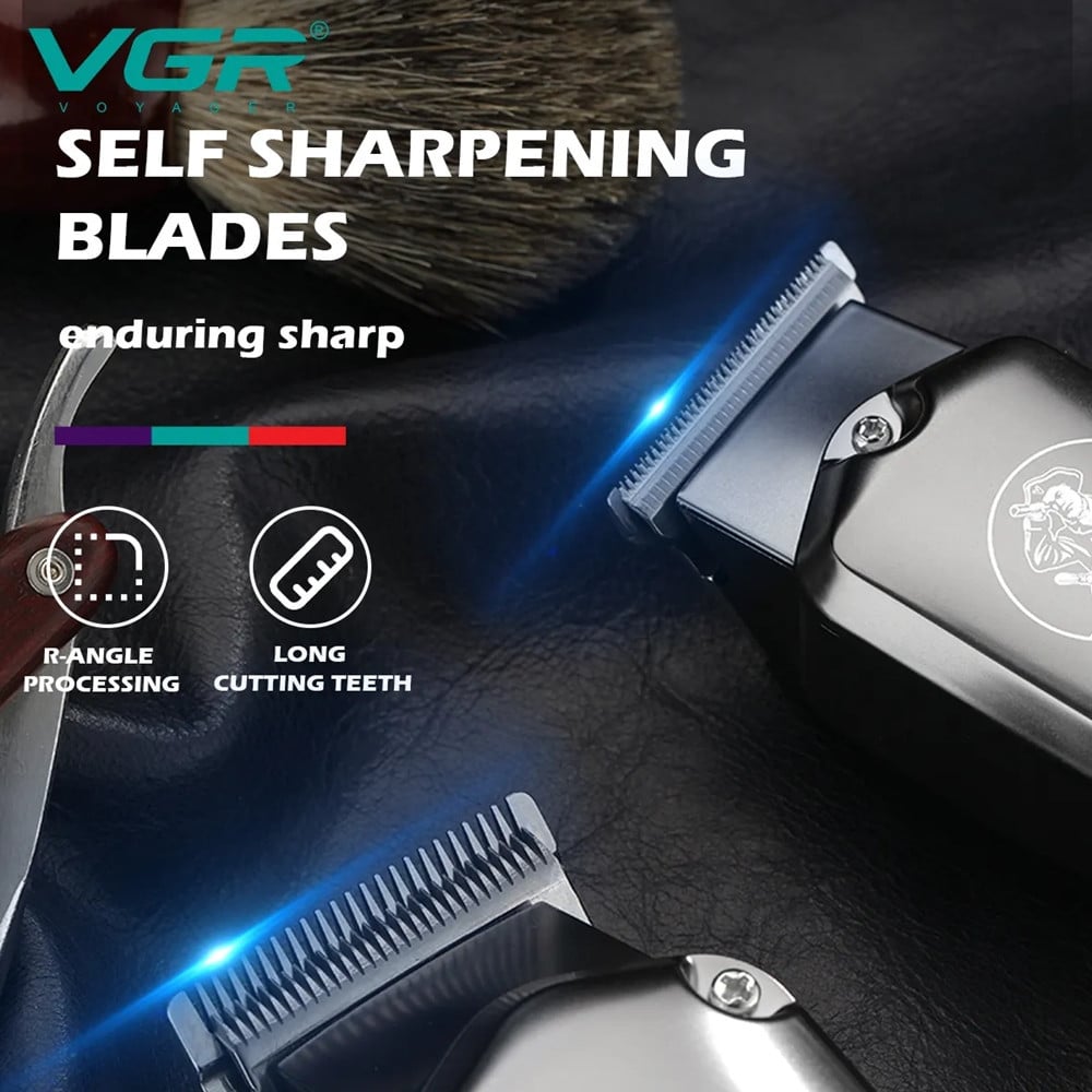 VGR V-675 Tagliacapelli Professionale + Trimmer Barber 2in1