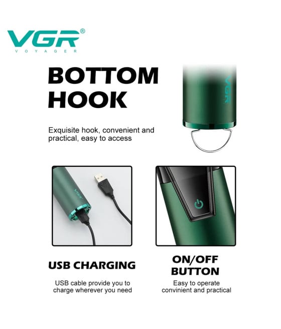 VGR V-677 Tagliacapelli e Trimmer Barber Kit Professionale 2in1