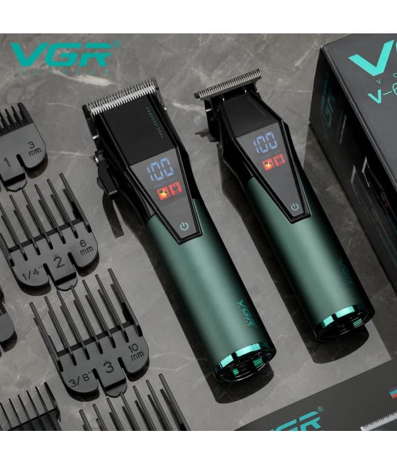 VGR V-677 Tagliacapelli e Trimmer Barber Kit Professionale 2in1