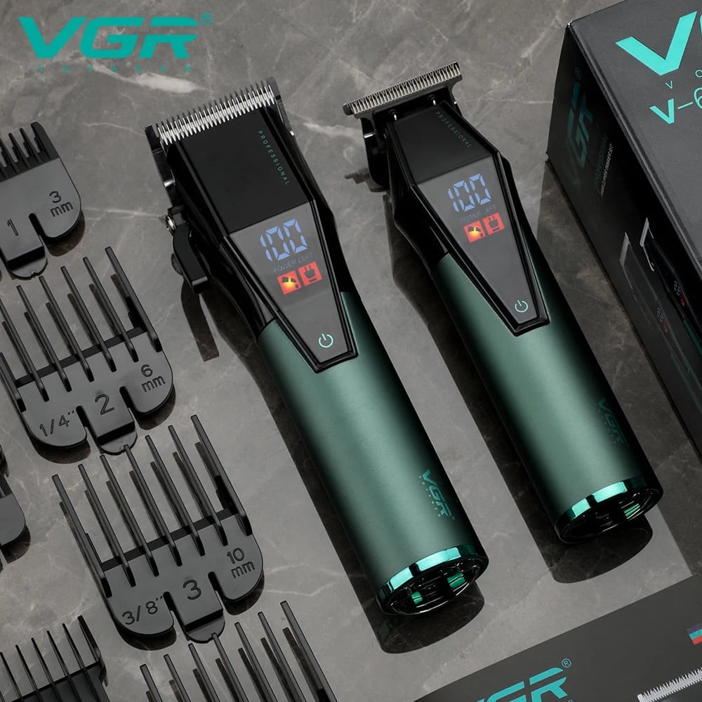 VGR V-677 Tagliacapelli e Trimmer Barber Kit Professionale 2in1
