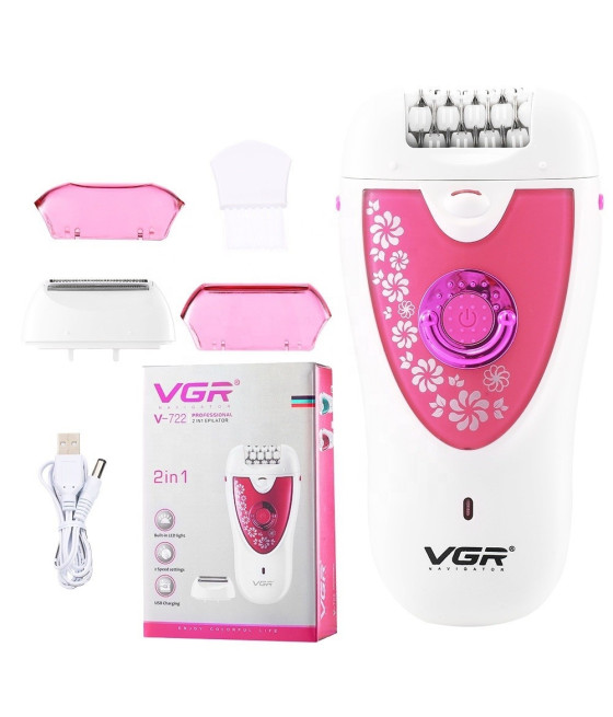 VGR V-722 Epilatore 2 in 1 Professionale Rasoio Trimmer Donna