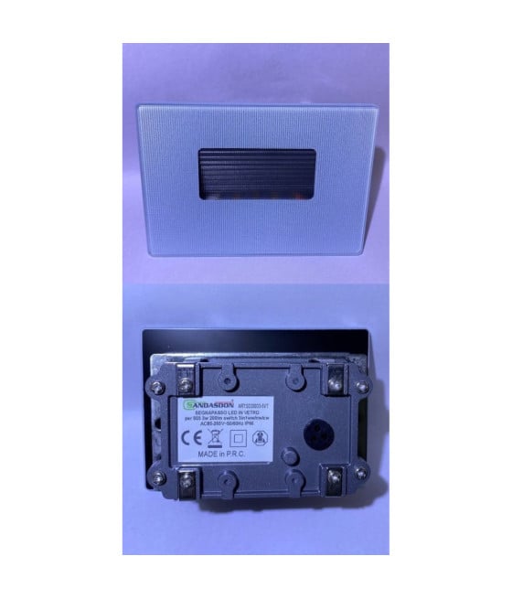 Plafoniera LED incasso 5W IP66 vetro trasparente bianco 3000K 4000K 6500K