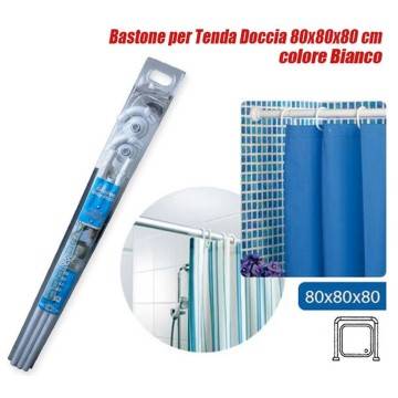 Trade Shop - Telaio Tenda Tende Bastone Asta Doccia E Vasca Da Bagno Colore  Bianco 90 X 90 Cm - ePrice