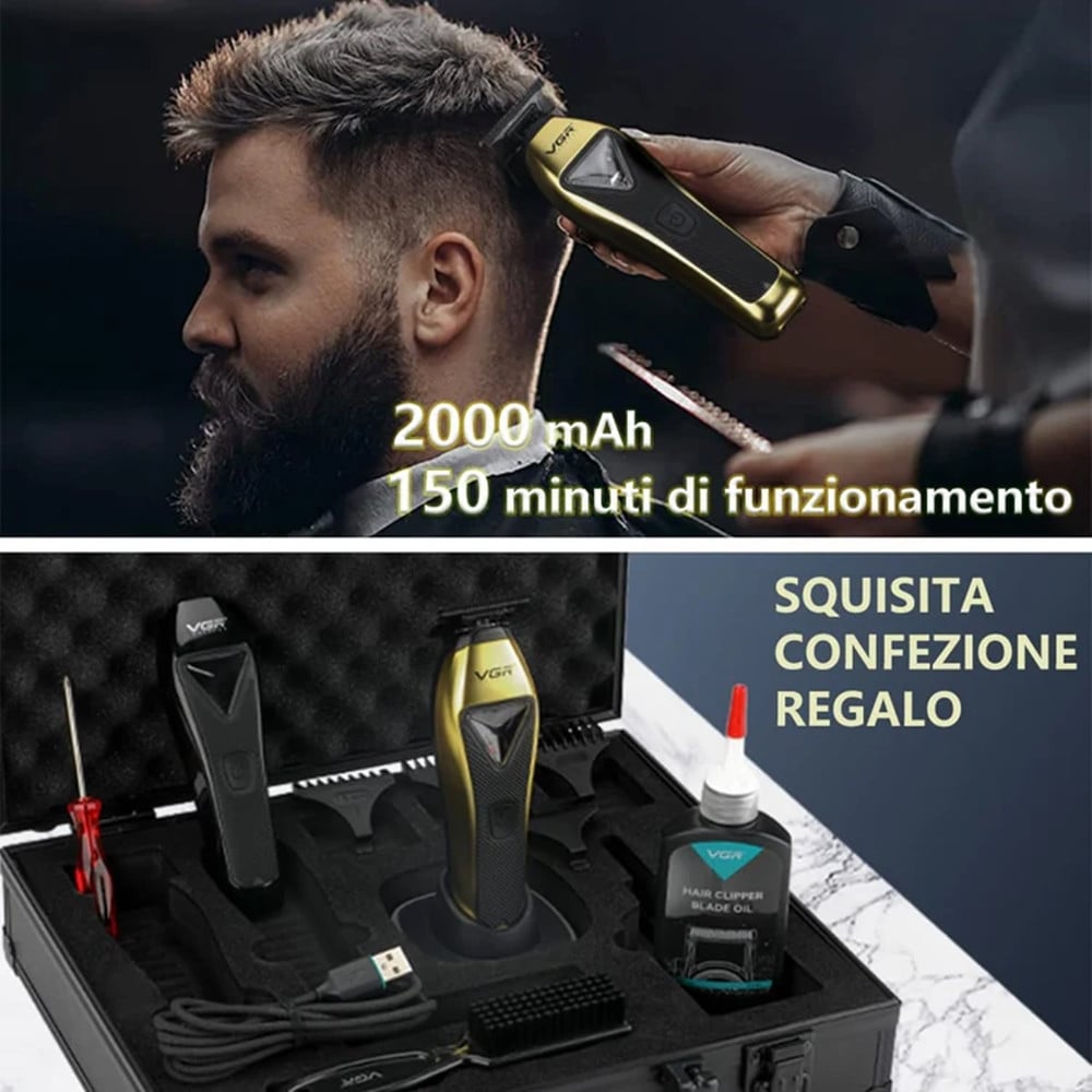 VGR V-994 Trimmer Barber Professionale T-Blade 10000RPM Rasoio