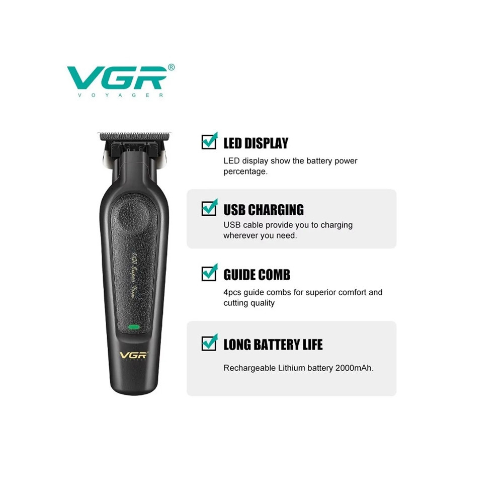 VGR V-995 Trimmer Barber Professionale Rasoio Tagliacapelli Precisione