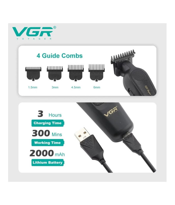 VGR V-995 Trimmer Barber Professionale Rasoio Tagliacapelli Precisione