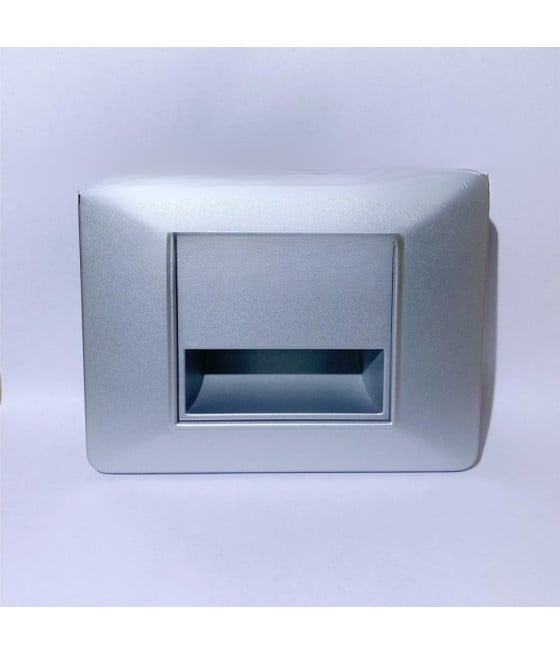 Segnapasso LED grigio 1.6W luce bianca da incasso moderno