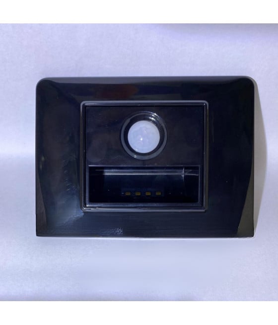 Segnapasso LED nero con sensore 1.6W luce calda da incasso