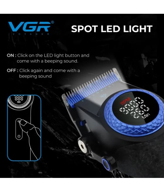 Tagliacapelli Professionale VGR V-001 Blue Edition Clipper Barber Rasoio Fade