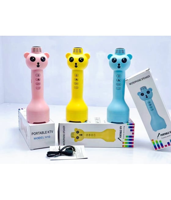 MICROFONO ALTOPARLANTE BLUETOOTH FORMA ORSETTO PER BAMBINI WIRELESS